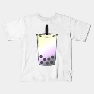 Pastel Non-Binary Pride Boba Kids T-Shirt